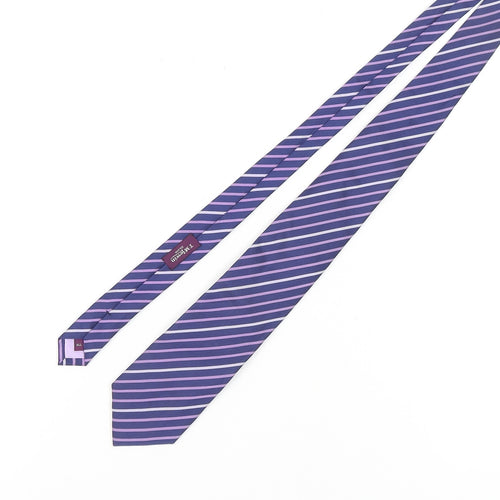 T.M.Lewin Purple Silk Striped Men's Tie
