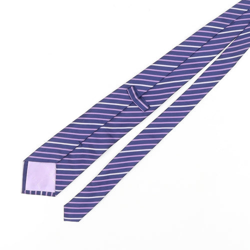 T.M.Lewin Purple Silk Striped Men's Tie