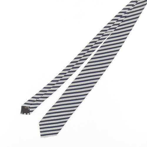 Canali Men's Blue Striped Silk Tie