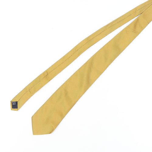 Aquascutum Men's Gold Silk Tie - Made in England