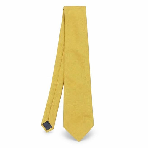 Aquascutum Men's Gold Silk Tie - Made in England