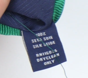Charles Tyrwhitt Men's Green Striped Silk Tie