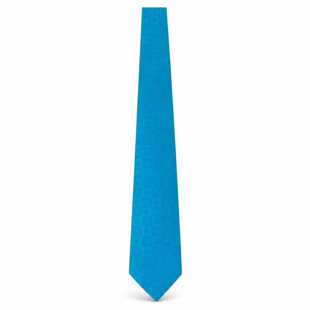 Front view of Marks & Spencer Aqua Silk Slim Tie - Men's Formal Accessory