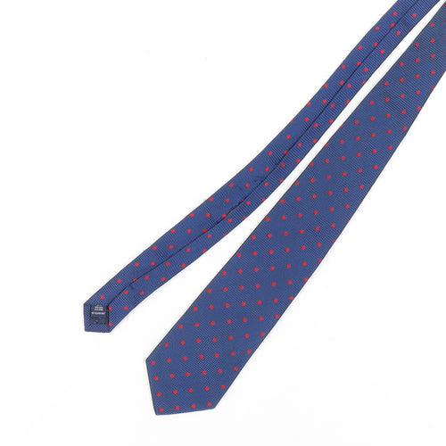 Charles Tyrwhitt Men's Blue Polka Dot Silk Tie
