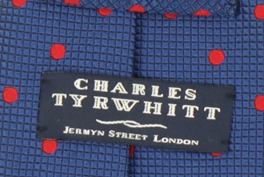 Charles Tyrwhitt Men's Blue Polka Dot Silk Tie