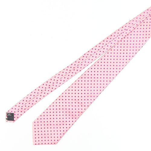 Jeff Banks Pink Silk Geometric Men's Tie