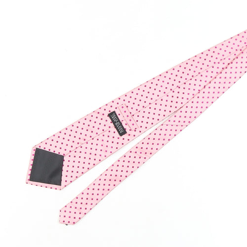 Jeff Banks Pink Silk Geometric Men's Tie