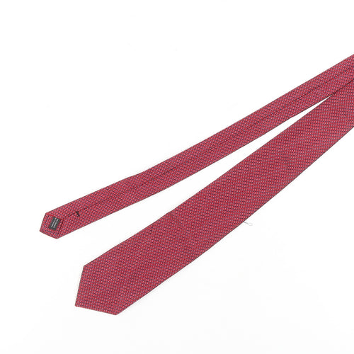 Frank Rostron Men’s Red Geometric Silk Tie