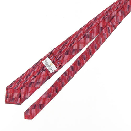 Frank Rostron Men’s Red Geometric Silk Tie