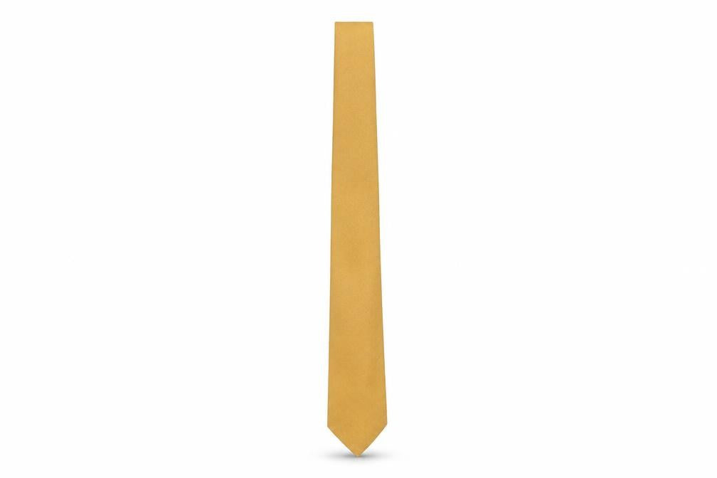 Michelsons of London Men's Yellow Slim Tie