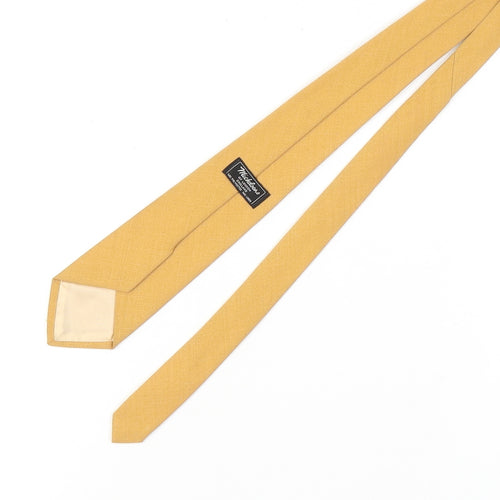 Michelsons of London Men's Yellow Slim Tie