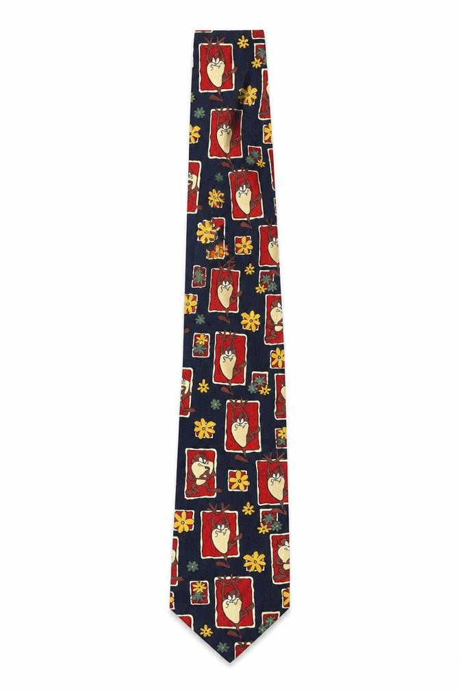Front view of Looney Tunes Men’s Multicoloured Silk Tie