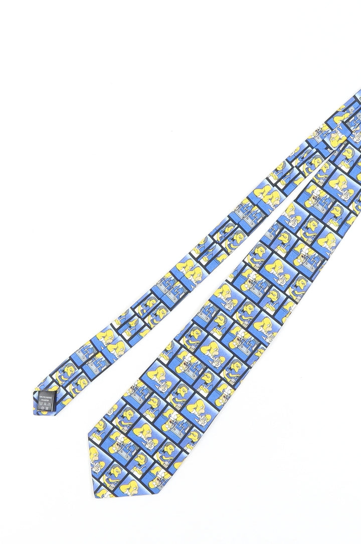 The Simpsons Men's Blue Cartoon Character Tie