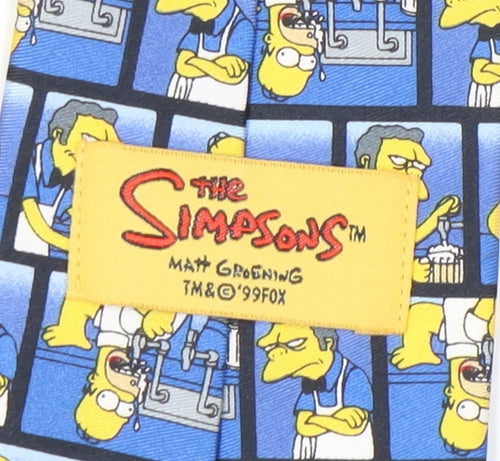 The Simpsons Men's Blue Cartoon Character Tie