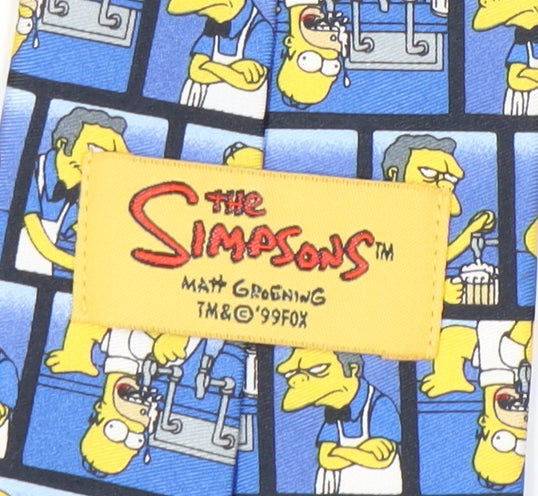 The Simpsons Men's Blue Cartoon Character Tie