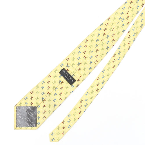The Tie Studio Men's Yellow Geometric Silk Tie