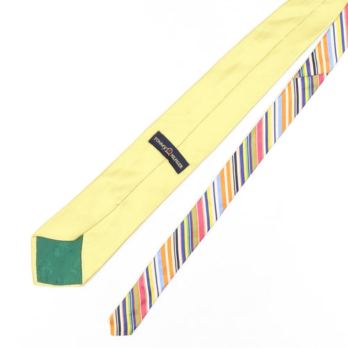 Tommy Hilfiger Men's Yellow Striped Silk Tie