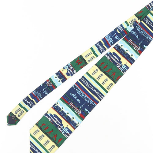 Vintage Multicoloured Men's Tie - Polyester Handmade
