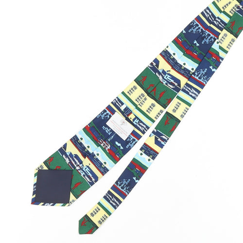 Vintage Multicoloured Men's Tie - Polyester Handmade