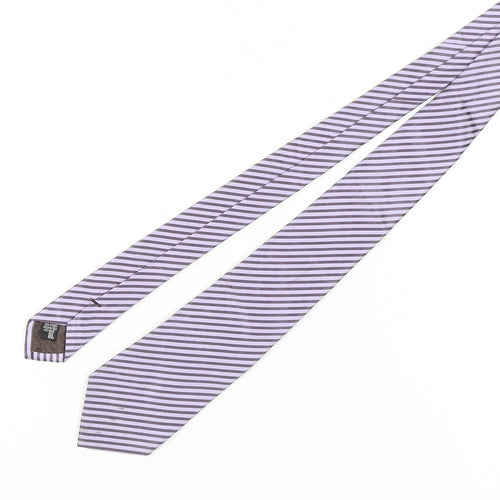 Giorgio Armani Men's Purple Striped Silk Tie