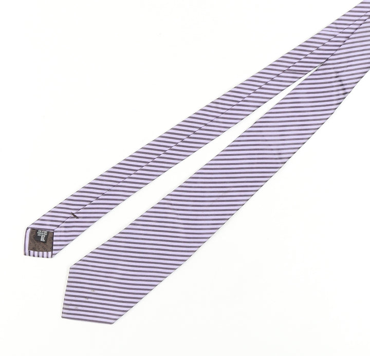 Giorgio Armani Men's Purple Striped Silk Tie