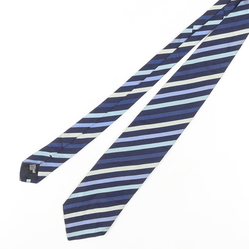 Giorgio Armani Men's Blue Striped Silk Tie