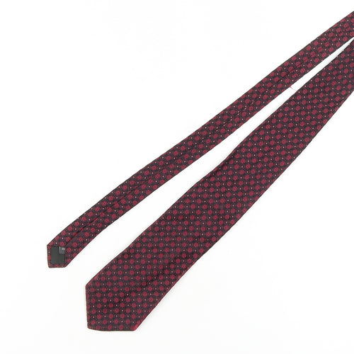 Austin Reed Men's Red Geometric Silk Tie One Size