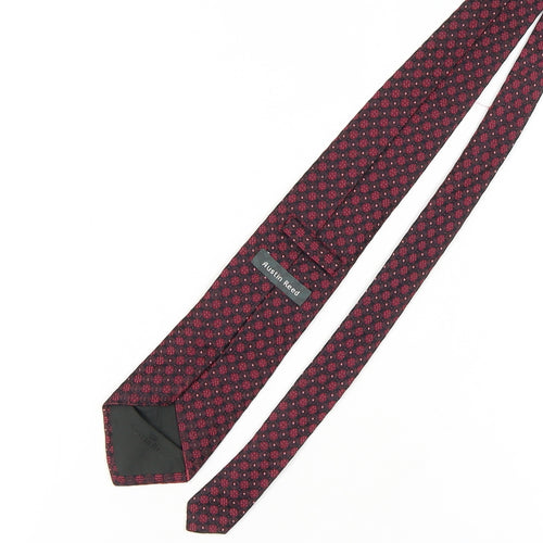 Austin Reed Men's Red Geometric Silk Tie One Size