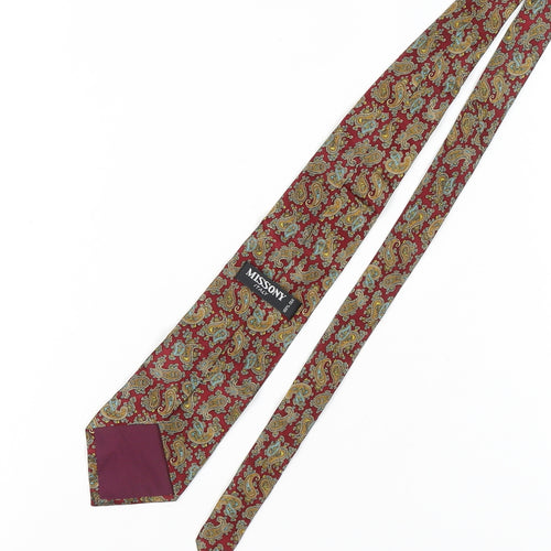 Missoni Men's Silk Paisley Tie in Red, Blue & Gold