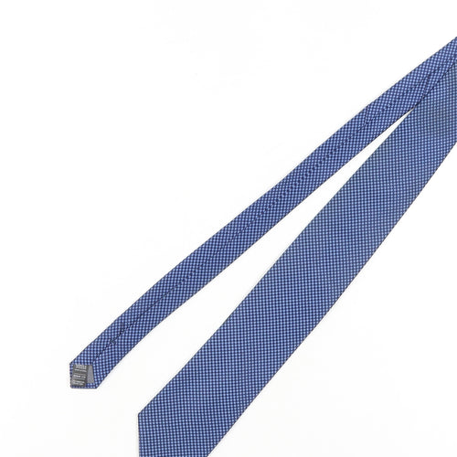 Marks and Spencer Men's Blue Silk Geometric Tie One Size