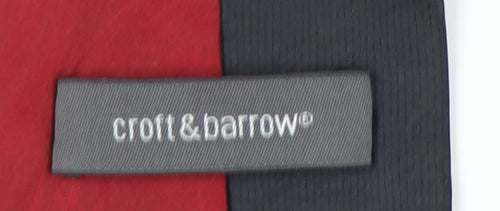 Croft & Barrow Men's Red & Black Silk Tie with Buttons