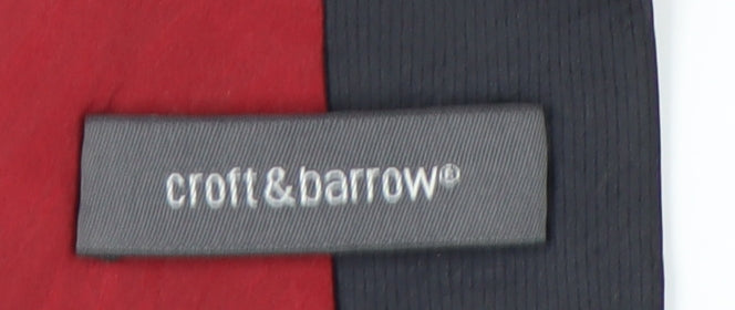 Croft & Barrow Men's Red & Black Silk Tie with Buttons