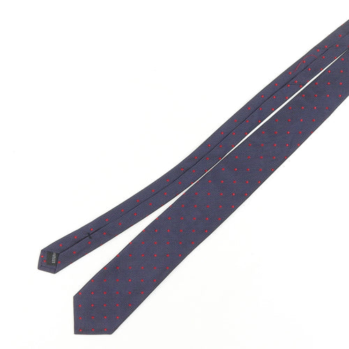 Frank Rostron Men's Blue Silk Polka Dot Tie