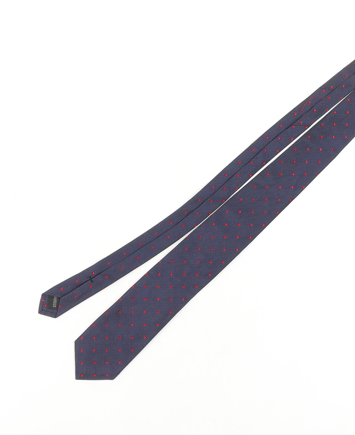 Frank Rostron Men's Blue Silk Polka Dot Tie