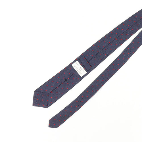 Frank Rostron Men's Blue Silk Polka Dot Tie