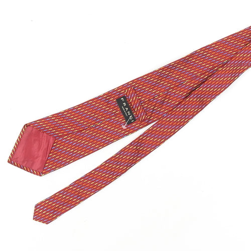 Frangi Men's Red Silk Geometric Designer Tie