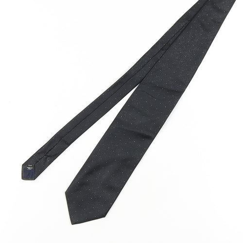 Van Gils Men's Black Silk Polka Dot Tie