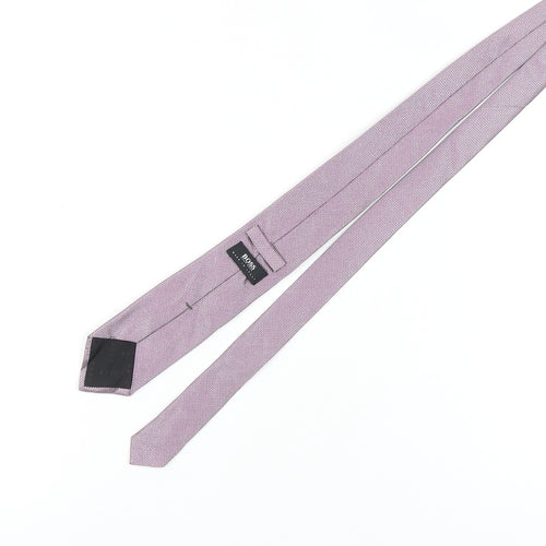 Hugo Boss Men's Purple Geometric Silk Tie