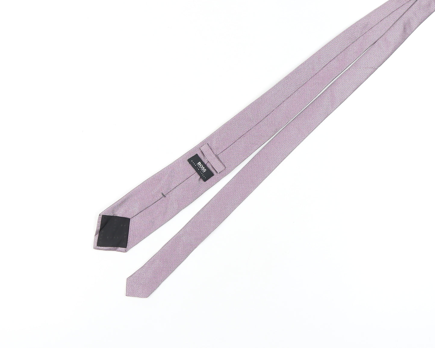 Hugo Boss Men's Purple Geometric Silk Tie