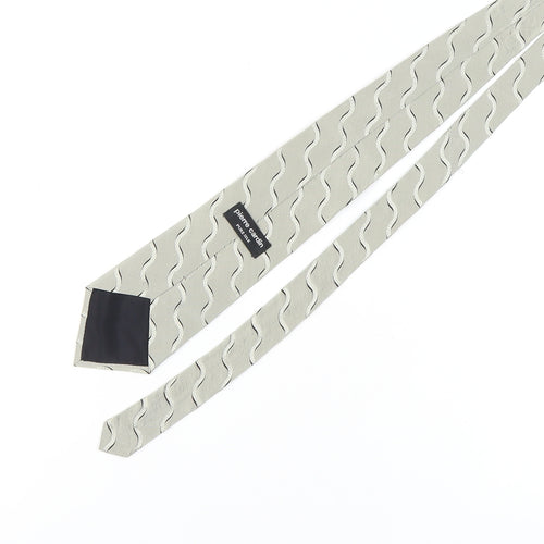 Pierre Cardin Grey Men's Silk Geometric Tie