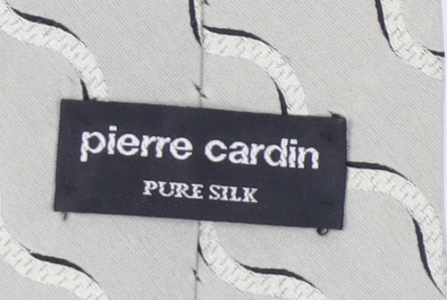 Pierre Cardin Grey Men's Silk Geometric Tie