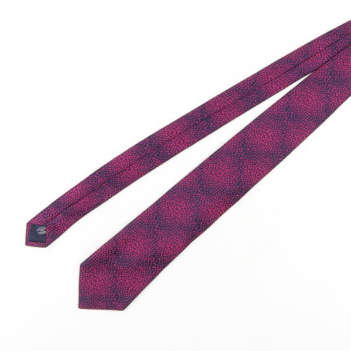 Charles Tyrwhitt Men's Pink Silk Slim Tie Geometric Design