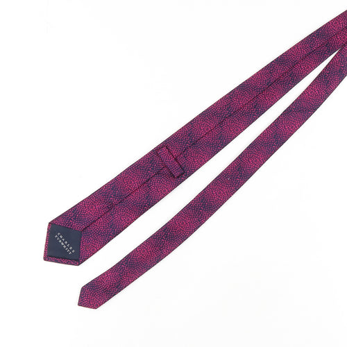 Charles Tyrwhitt Men's Pink Silk Slim Tie Geometric Design