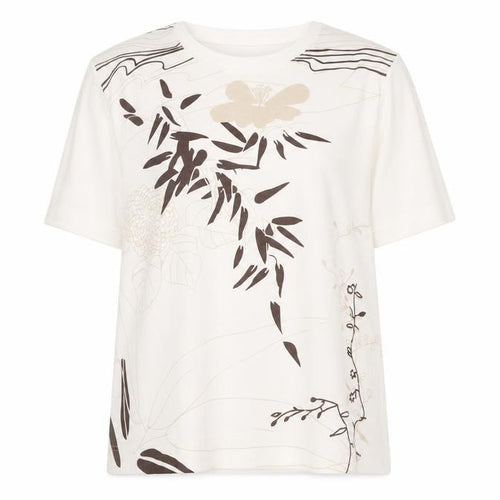 TIGI Wear Women's White Floral Plus Size T-Shirt