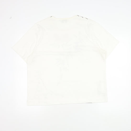 TIGI Wear Women's White Floral Plus Size T-Shirt