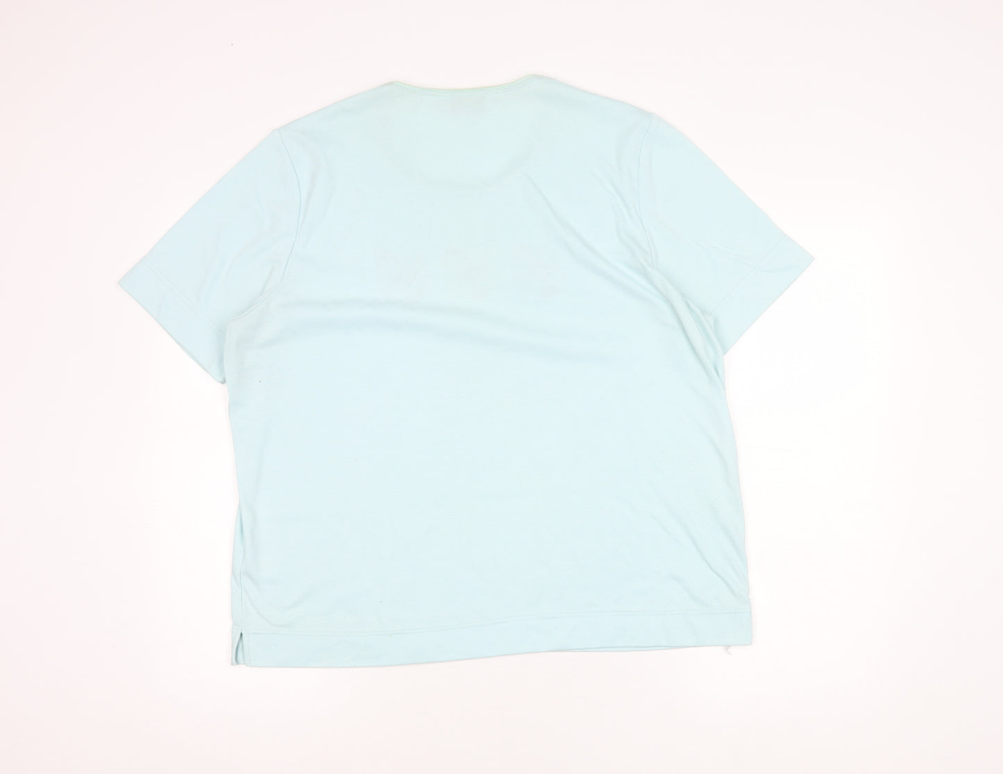 TIGI Wear Women's Blue Plus Size Floral T-Shirt
