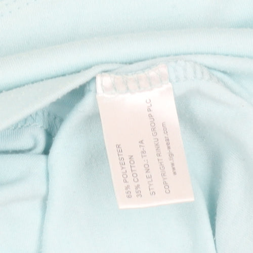 TIGI Wear Women's Blue Plus Size Floral T-Shirt