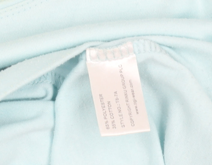 TIGI Wear Women's Blue Plus Size Floral T-Shirt