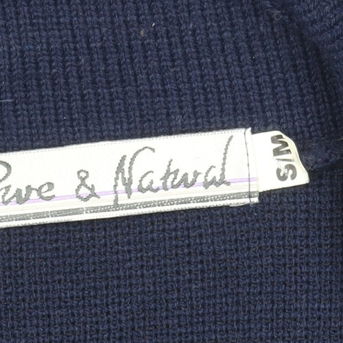 Marks and Spencer Women's Blue Striped Cardigan - Size 5