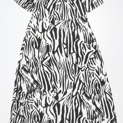 Yours Women's Multicoloured Animal Print Dress - Size 16
